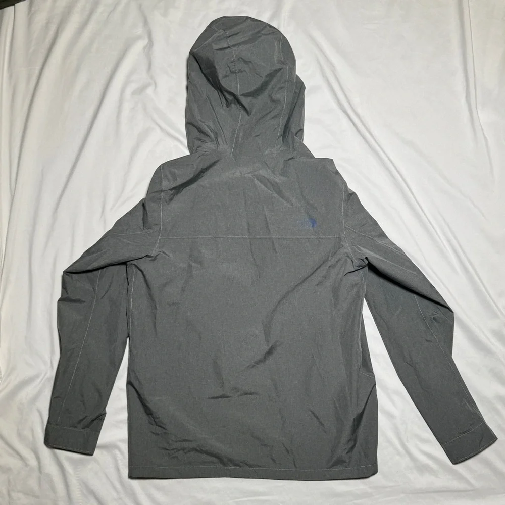 The North Face Men's Charcoal Hooded Raincoat - Picture 3 of 4